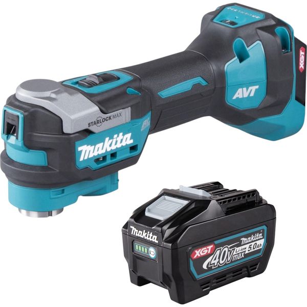 Makita Tm 001 GT1 Utensile Multifunzione A Batteria 40 V Max. Starlock Max Brushless + 1X Batteria Ricaricabile 5,0 Ah - Senza Caricabatterie-image