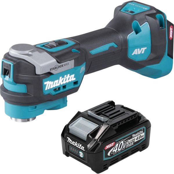 Makita Tm 001 GM1 Utensile Multifunzione A Batteria 40 V Max. Starlock Max Brushless + 1X Batteria Ricaricabile 4,0 Ah - Senza Caricabatterie-image