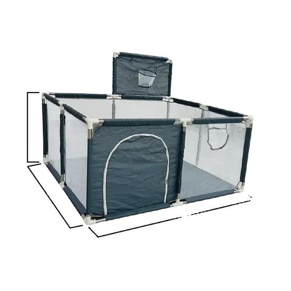 Box Quadrato Per Bambini, Ampia Area Di Gioco Sicura, Divertente Parco Giochi Per Bambini , Grigio Scuro-image