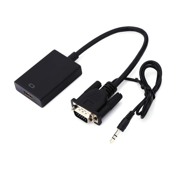 Adattatore Vga A Hdmi, Convertitore Vga A Hdmi, Trasformatore Vga A Hdmi, Cavo Video Hdmi, Cavo Adattatore Hdmi, Linea Convertitore Hdmi-image