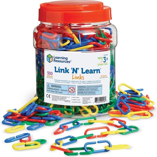 Learning Resources Set Di Giocattoli Educativi A Catena Colorata Con 500 Pezzi-image