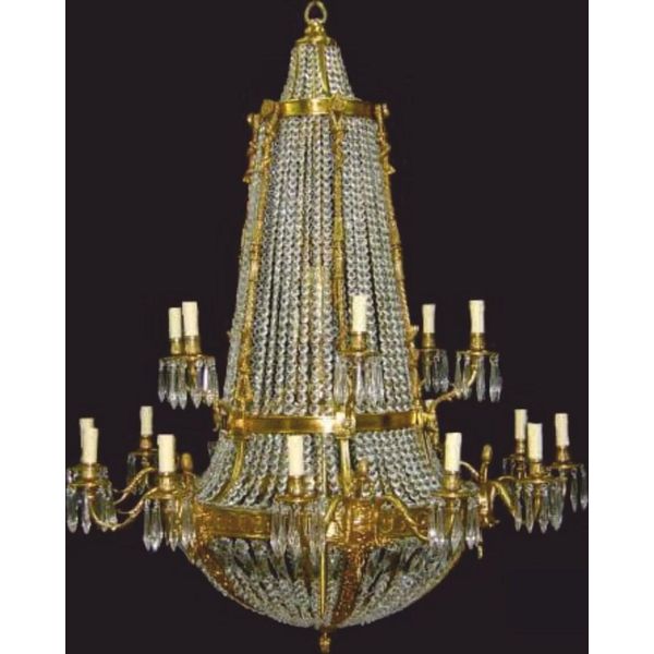 Casa Padrino Lampadario Barocco In Cristallo Oro Ø 110 X H. 140 Cm - Interno Barocco-image