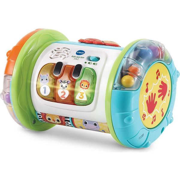 Vtech Rullo Tam Tam - 3 In 1, Suoni, Batterie Necessarie, Aa, Plastica, Multicolore-image