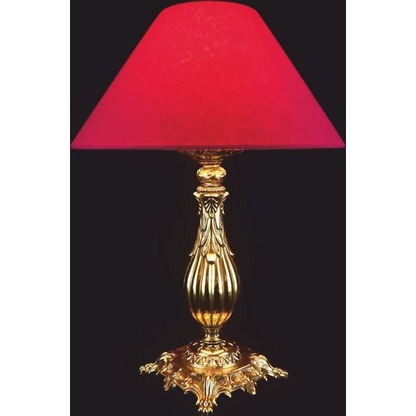 Casa Padrino Lampada Da Tavolo Barocca Oro/Rosso Ø 34 X H. 45 Cm - Luci Barocche-image