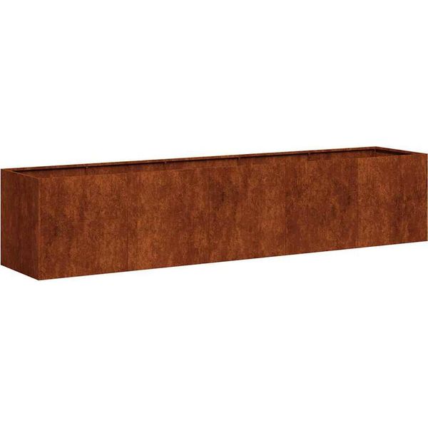 Vidaxl Fioriera Rusty 200X40X40 Cm Acciaio Resistente Alle Intemperie-image
