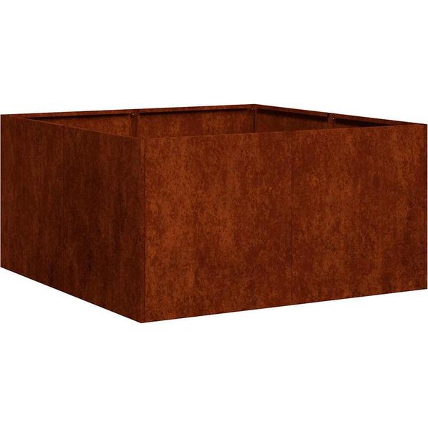 Vidaxl Fioriera Rusty 80X80X40 Cm Acciaio Resistente Alle Intemperie-image