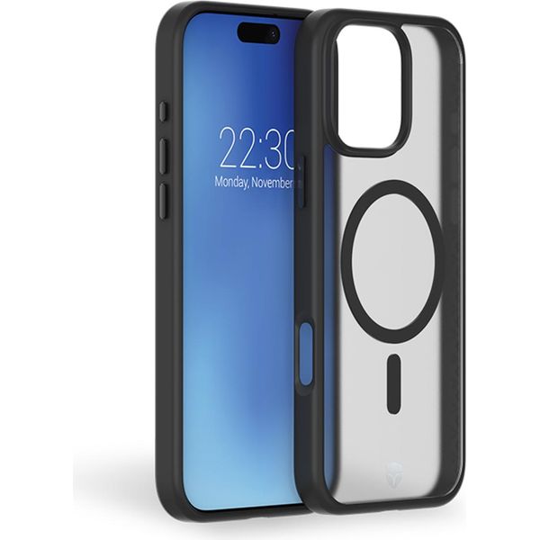 Force Case, Custodia Air Frost Per Iphone 16 Pro Max Magsafe Con Sistema Tryax, Nero-image