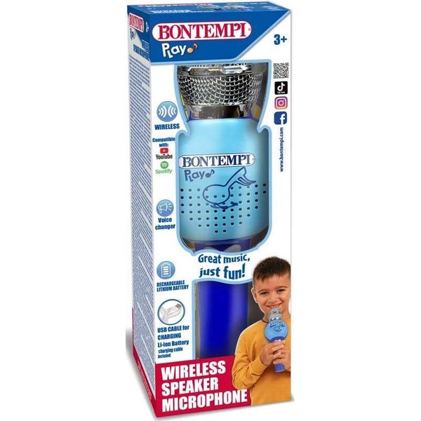 Bontempi Microfono Senza Fili Altoparlante Karaoke Giocattolo Bluetooth-image