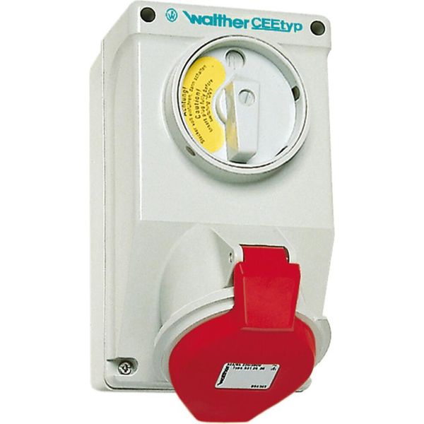 Presa A Muro 32A 5P 400V 6H IP44 - Presa Cee 32A 5 Poli Commutabile/Estensibile AT130-image