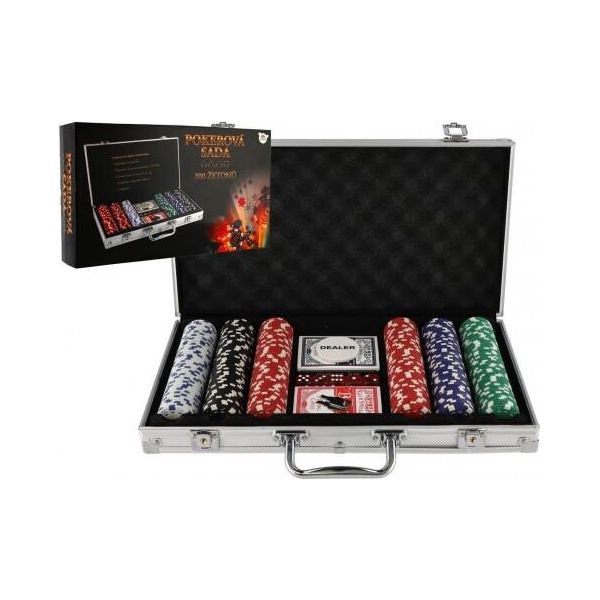 Set Da Poker 300Pz + Carte + Dadi In Valigetta Di Alluminio-image
