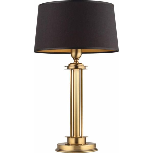 Casa Padrino Lampada Da Tavolo Barocca Ottone Con Patina / Nero H. 57 Cm-image