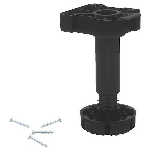 Gamba Per Mobili 175 Mm Regolabile In Altezza 165-193 Mm Plastica Nera-image