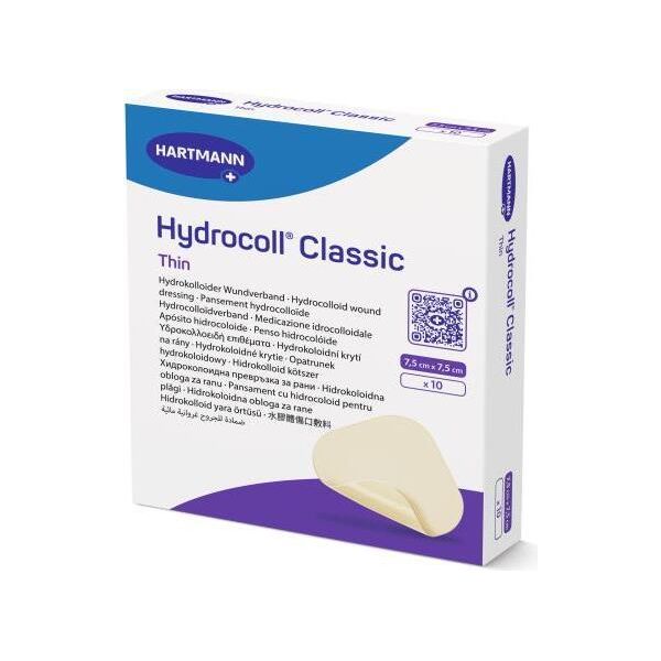 Hydrocoll Classic Medicazione Sottile Per Ferite 7,5X7,5 Cm 10 Pz-image