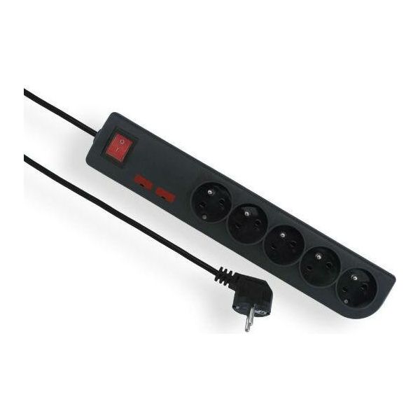 Limitatore Di Sovratensione A 5 Prese Z/U 5M Nero PSF2-505-2-image