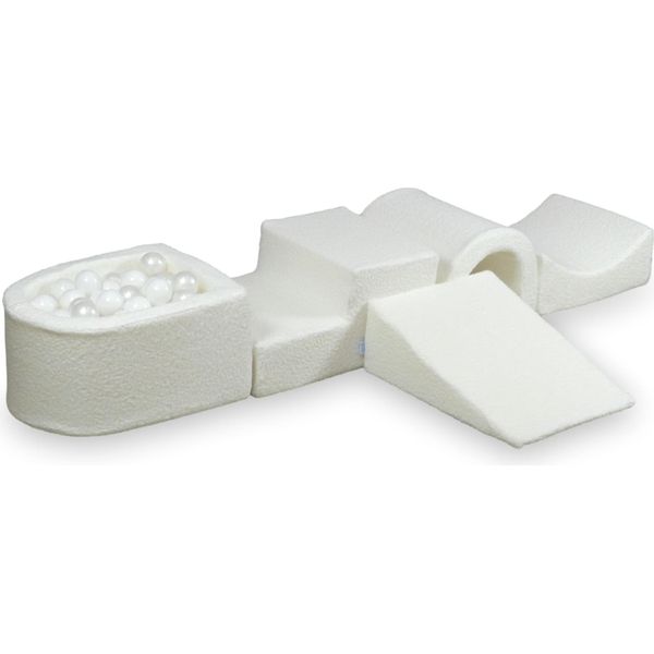 Parco Giochi In Schiuma Con Ponte A Boucle Bianco 100 Palline: Bianco, Perla-image