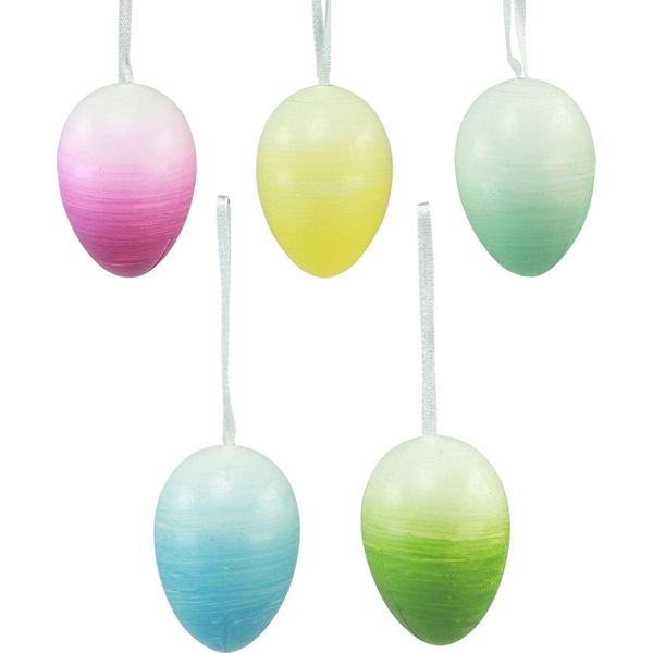 Uova Di Pasqua Decorative Da Appendere Colorate, Set Da 10, 8X12 Cm, Plastica, 10 Pezzi-image