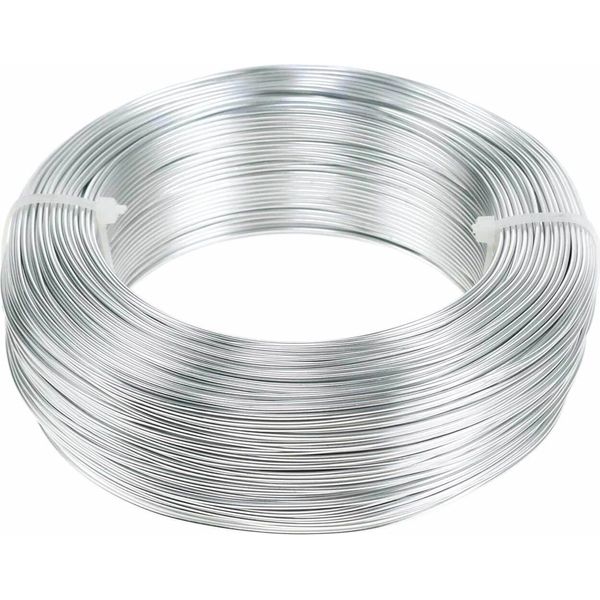 Filo Di Alluminio Ø1,0 Mm Argento 250 G 120 M - Filo Per Rilegatura, Filo Per Fioristi, Filo Decorativo-image
