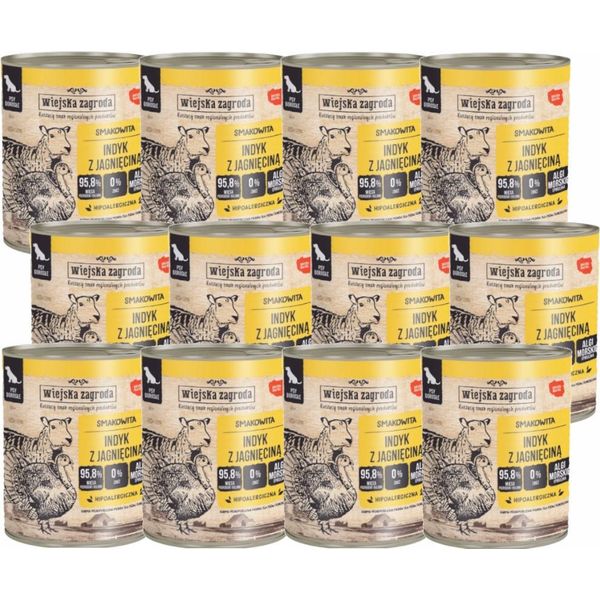 Country Farm Alimento Umido Per Cani, Tacchino Con Agnello, 12 X 800 G-image