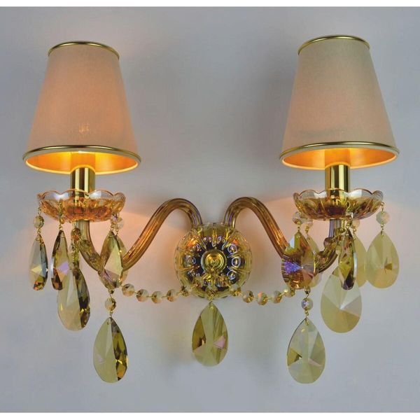 Casa Padrino Applique In Cristallo Barocco Oro / Crema 38 X 20 X H. 25 Cm - Luci Barocche-image