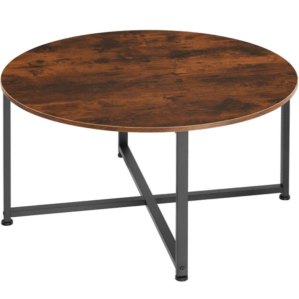 Tectake® Couchtisch, Industrial Style, Rund, 88,5 X 47 Cm-image