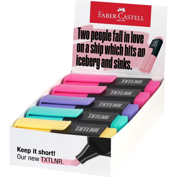 FABER-CASTELL 154212 FABER-CASTELL Txtlnr Mini Pastell B Textmarker Farbsortiert, 10 St.-image