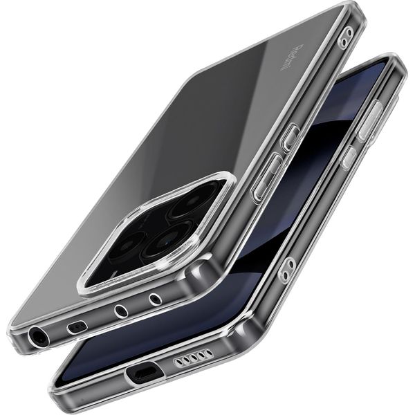 Avizar, Cover Per Xiaomi Redmi Note 14 4G Telaio In Silicone Acrilico Posteriore, Trasparente-image