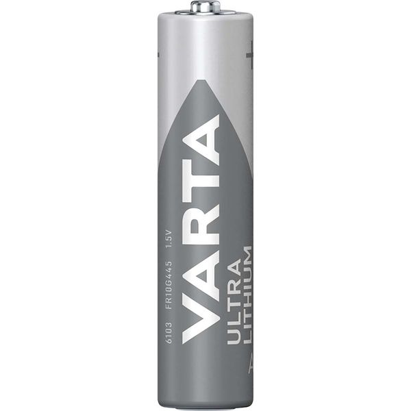 Batteria Al Litio Aaa | 1,5 V Dc | 1100 Mah | Scheda A 4 Scomparti | Grigio / Argento-image