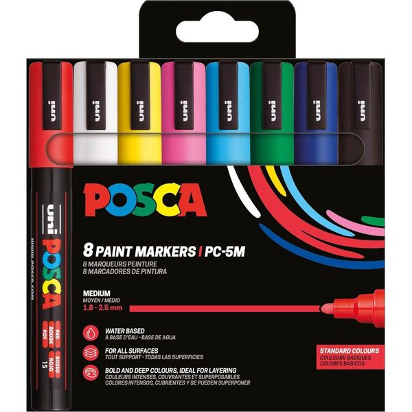 Posca 182558 Posca Marker Uni PC-5M 8Er Set Basic-image