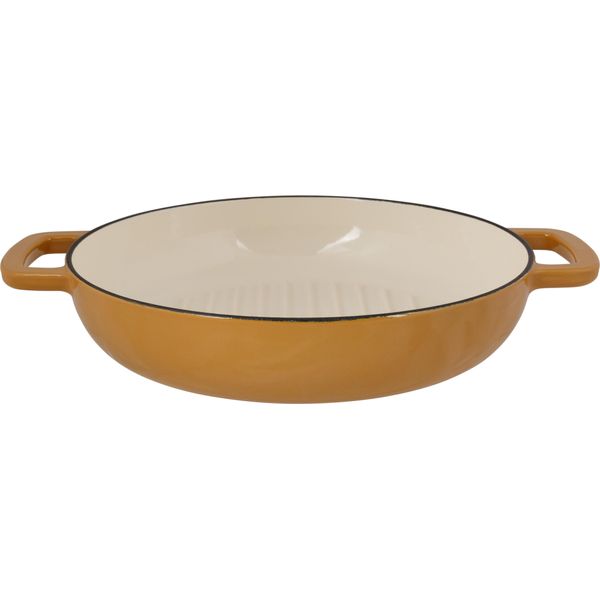 Padella Grill Fontestic In Ghisa Amber Gold Ø 28 Cm, Accogliente E Alla Moda – Rivestimento Antiaderente Smaltato – Adatta A Tutti I Tipi Di Fornelli-image