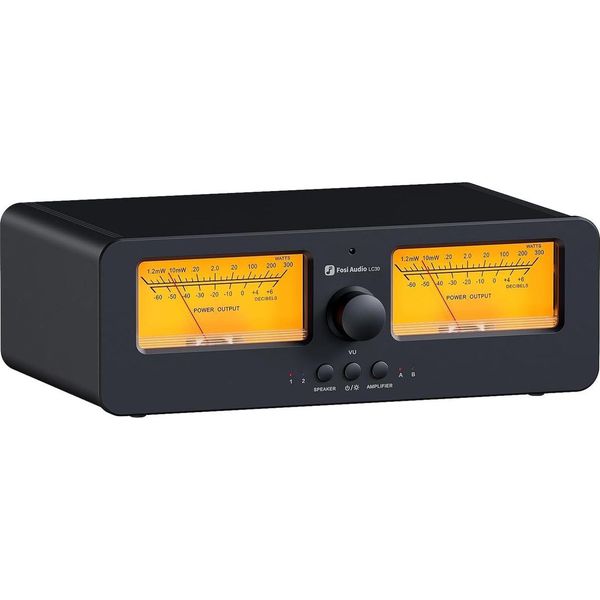 Fosi Audio LC30 Commutatore Audio Analogico A 2 Vie Con Vu Meter - Per Amplificatori Hi-Fi Stereo E Diffusori Passivi-image