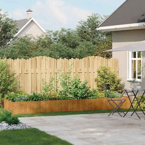 Vidaxl Fioriera Arrugginita 360X80X40 Cm Acciaio Resistente Alle Intemperie-image