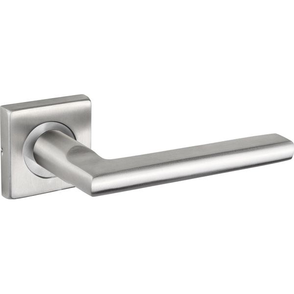 Maniglia Per Porta Lavuzo Teramo In Acciaio Inox Con Rosetta Quadrata - Per Set-image