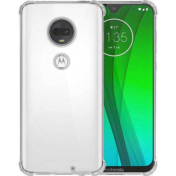 Custodia Per Motorola Moto G7 Trasparente - Custodia In Silicone Tpu Antiurto Con Paraurti Trasparente - Smartphonica-image
