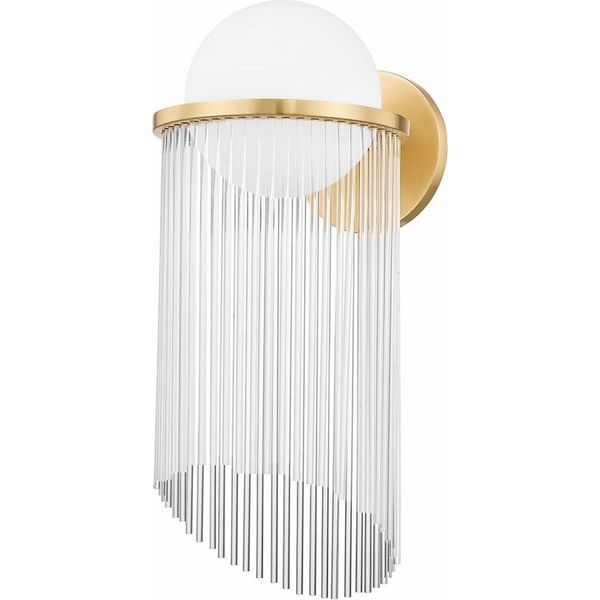 Casa Padrino Applique Ottone Antico / Bianco H. 50,8 Cm - Luci-image
