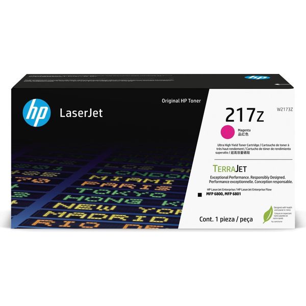 Hp 217Z Ultra High Yield Magenta Original Laserjet Toner Cartridge Cartuccia Toner 1 Pz-image