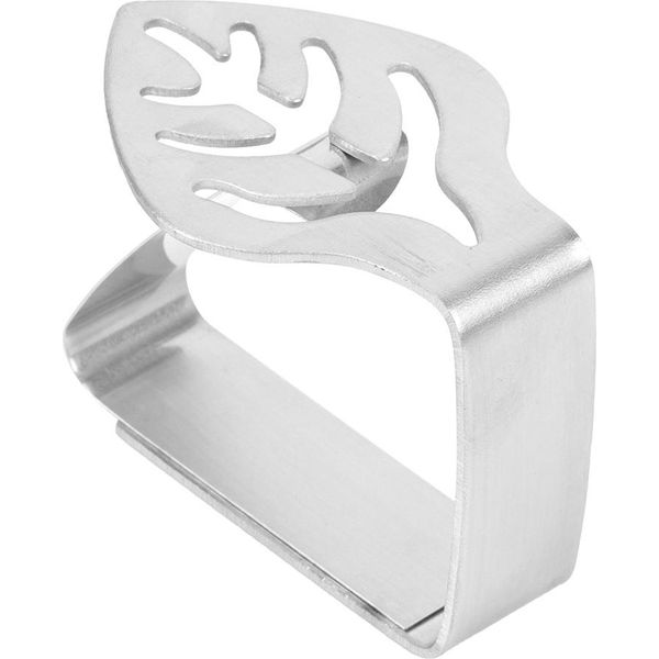 Morsetto Per Tovaglia Spessa In Acciaio Inox, Morsetto Per Tovaglia Da Cucina, Morsetto Da Tavolo Antiscivolo (Foglie)-image