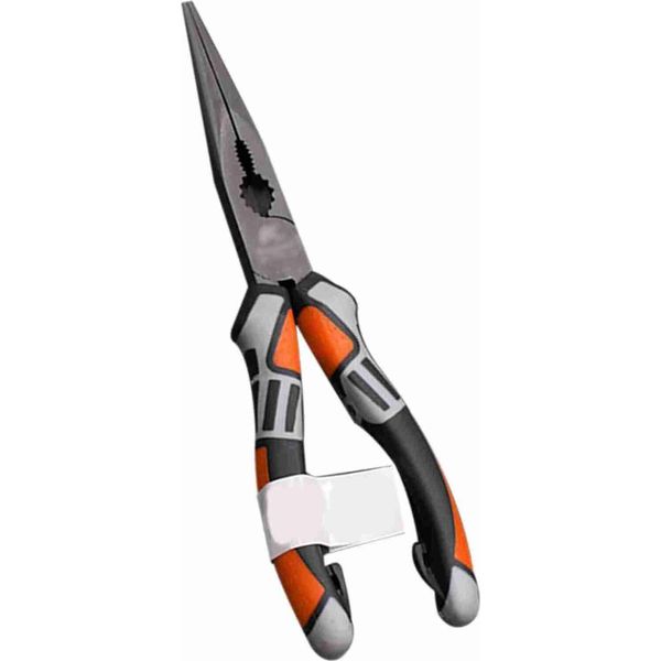 Pinza A Naso Lungo Da 8'' Pinza Professionale Per Elettricisti Taglierina Per Fili In Acciaio Al Cromo Vanadio Strumento Per Spelare E Crimpare-image