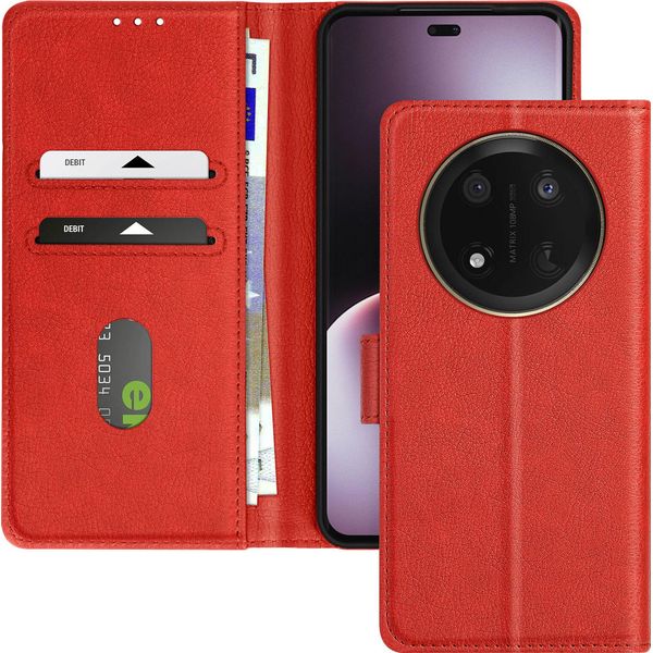 Avizar, Cover Per Honor Magic 7 Lite Con Custodia Flip E Supporto Video, Rosso-image
