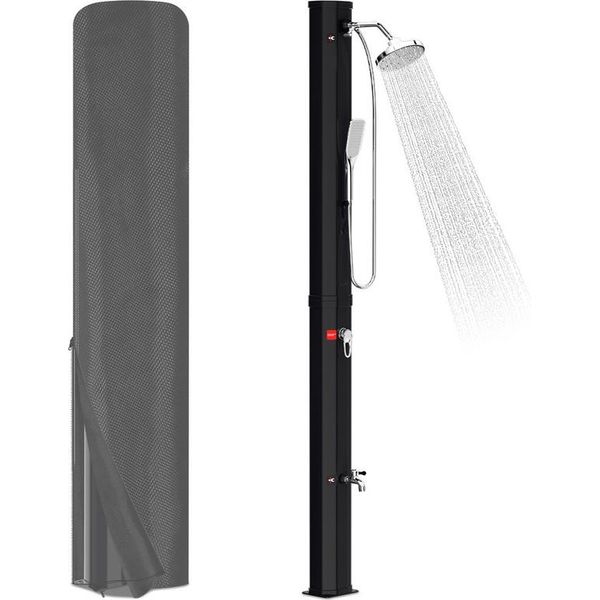 Aopunly Doccia Solare Per Piscina Doccia Da Giardino 35L Con Copertura Protettiva E Doccetta Doccia Da Campeggio Fino A 60°C Doccia A Pioggia Doccia Esterna Piscina Da Campeggio-image