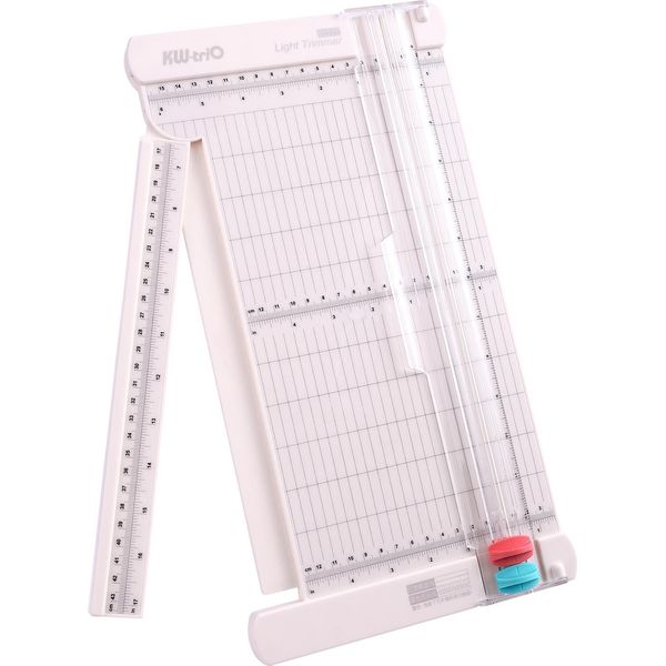 Kw-Trio Taglierina Portatile Per Carta - 32 Cm Di Lunghezza Di Taglio Con Testa Pieghevole E Righello Laterale - Per Carta, Foto, Biglietti E Scrapbooking-image