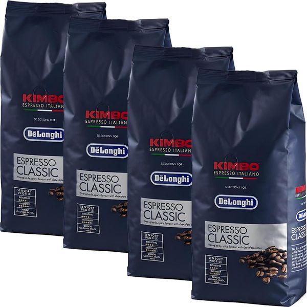 Delonghi Kimbo Classic Espresso Bohnenkaffee 4X1Kg Arabica Robusta Crema-image