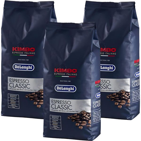 Delonghi Kimbo Classic Kaffeebohnen 3X1Kg Mischung Arabica Robusta Espresso-image