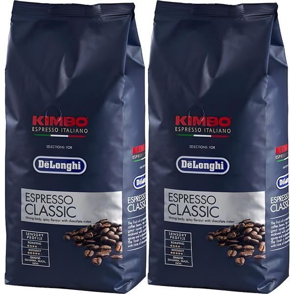 Delonghi Kimbo Classic Kaffee Bohnen 2X1Kg Arabica Robusta Espresso Stark-image