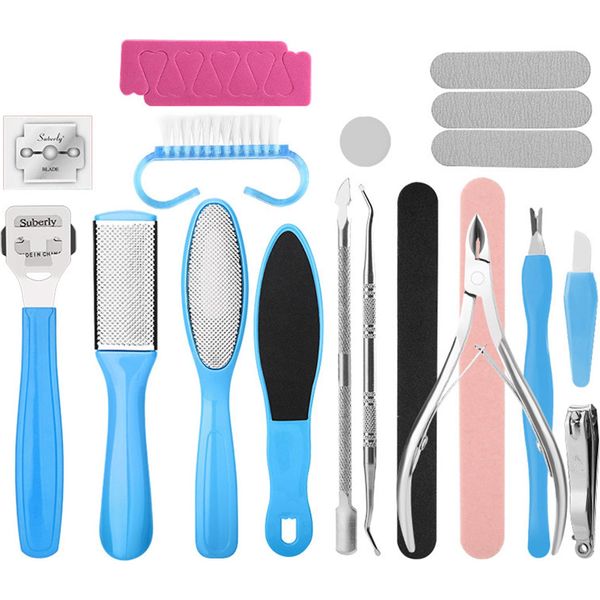Set Per La Cura Dei Piedi, Strumenti Per Pedicure, Rimozione Dei Calli, Scrubber Per Piedi, Lima E Raschietto-image