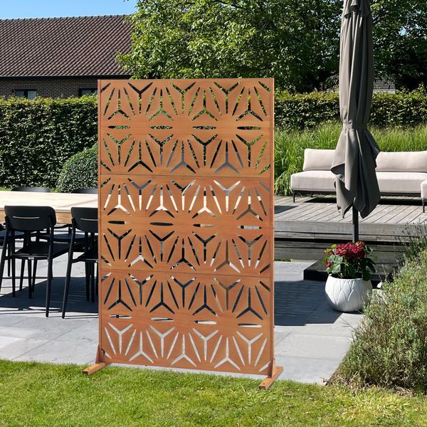 Parete Divisoria "Kilsturd"" In Acciaio Corten 180 X 120 Cm In Acciaio Inox"-image