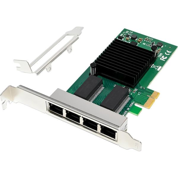 Inline Quad Gigabit Netzwerkkarte 4X RJ45 1 Gb/S Pcie X1 (51127D)-image