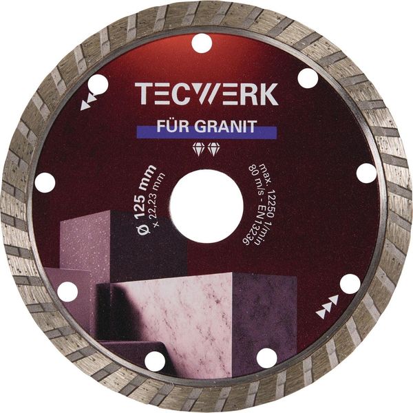 Disco Diamantato Granit Ø 125 Mm Foro 22,23 Mm Altezza Segmento 7 Mm Spessore Segmento 2,2 Mm Smerigliatrice Angolare-image
