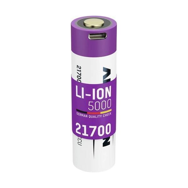 Ansmann Li-Ion Akku 21700 5000 Mah Mit Usb Typ-C Ladebuchse Mignon Aa -Akku 4900 (1308-0001)-image