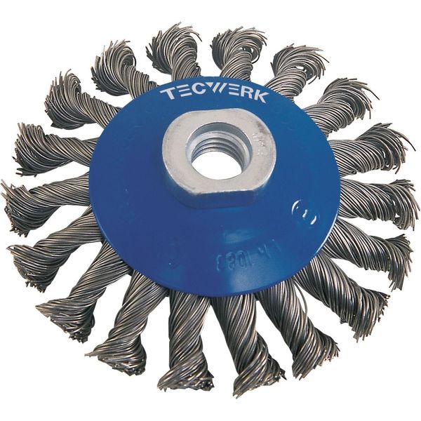 Spazzola Conica Ø 100 Mm Spessore Del Filo 0,35 Mm Va 13 Mm 12500 Min-¹-image