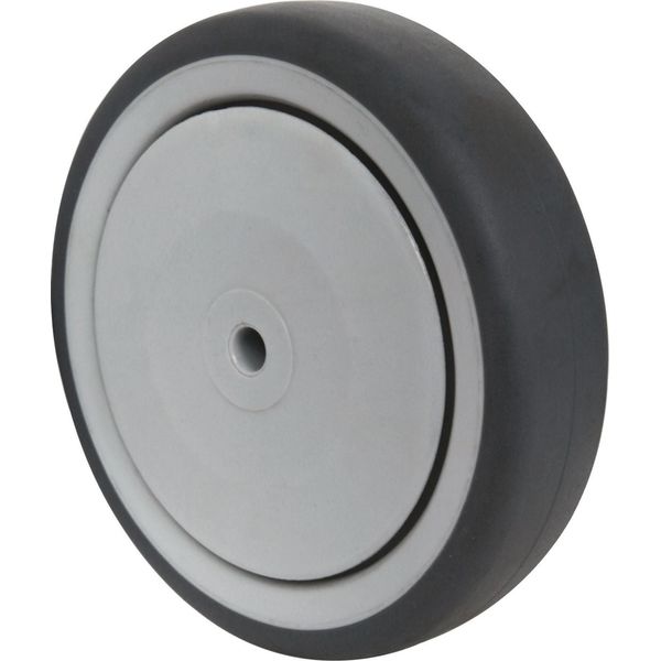 Ruota Di Scorta Ø Ruota 125 Mm Portata 100 Kg Gomma Grigia Ø Asse 8 Mm Lunghezza Mozzo 36 Mm-image
